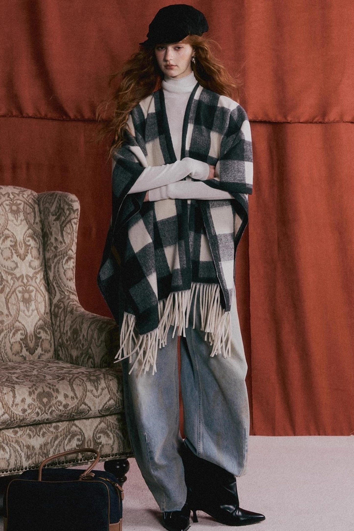 Wool-Blend Turtleneck Top