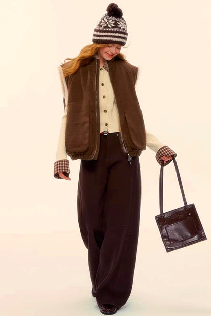 Raw Leather Trim Jeans