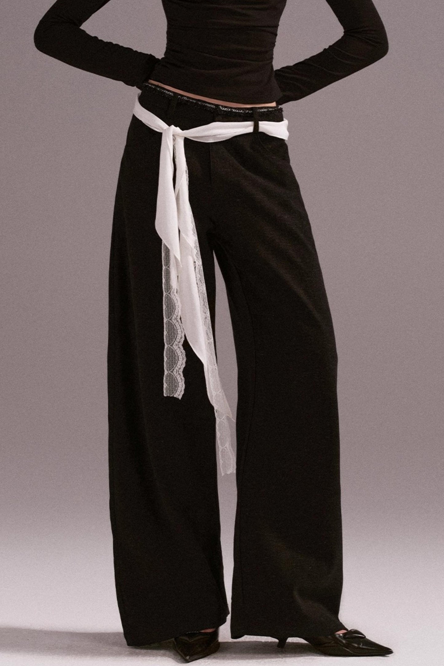 Hot Girl Contrast Knit Cardigan Suit Set-Up