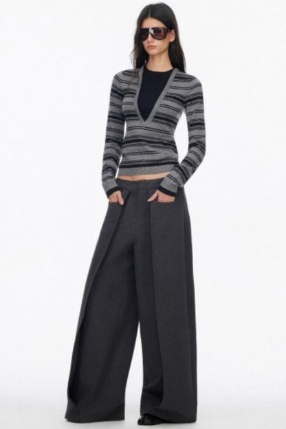 Luxury Pleated Draped Pants