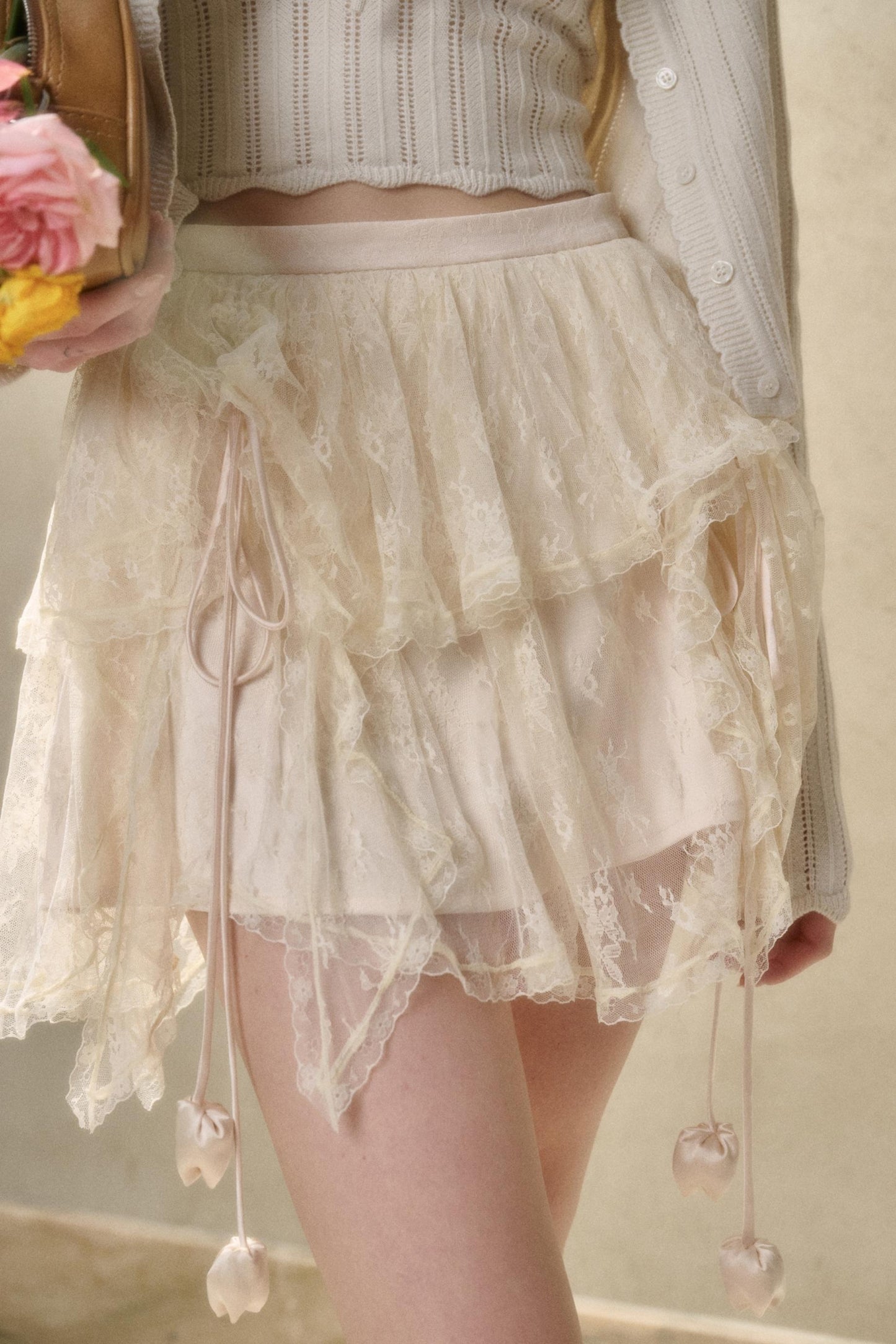 Tulip Lace Bustier Skirt