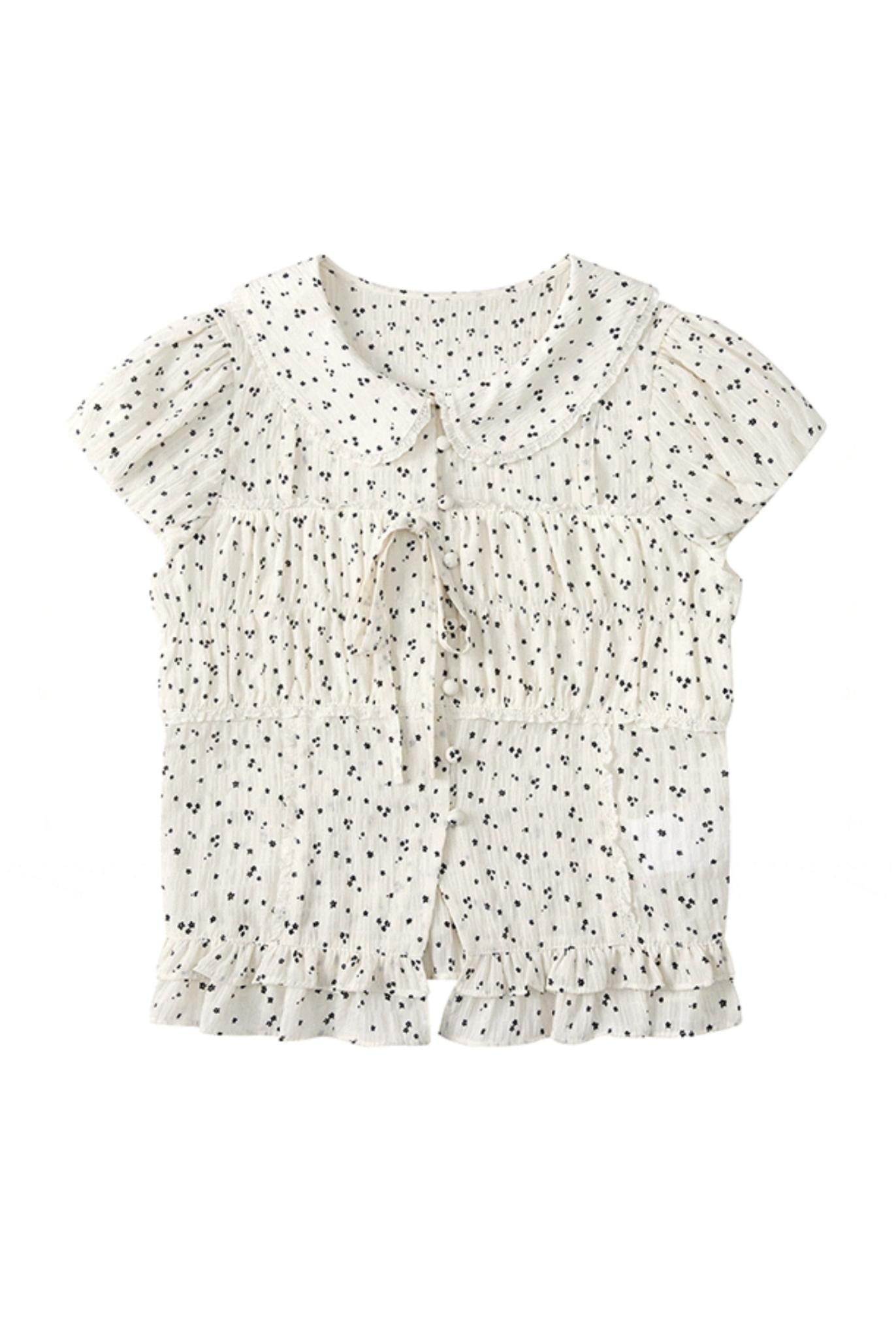 Designer Plaid Doll Collar Shirt