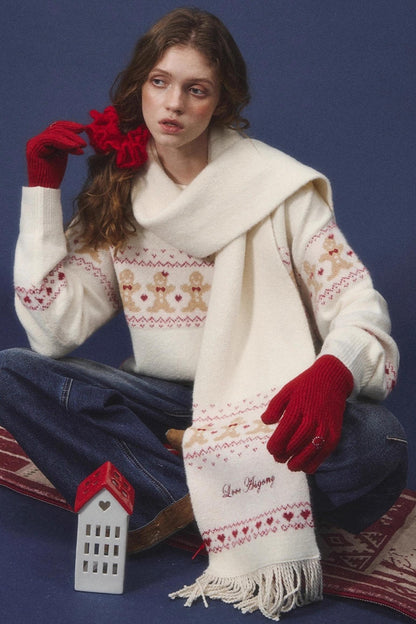Gingerbread Man Fair Isle Sweater Set