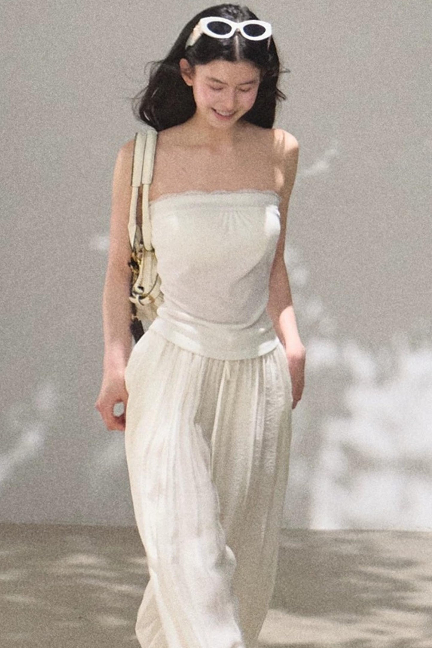 Linen Lace Off-Shoulder Top