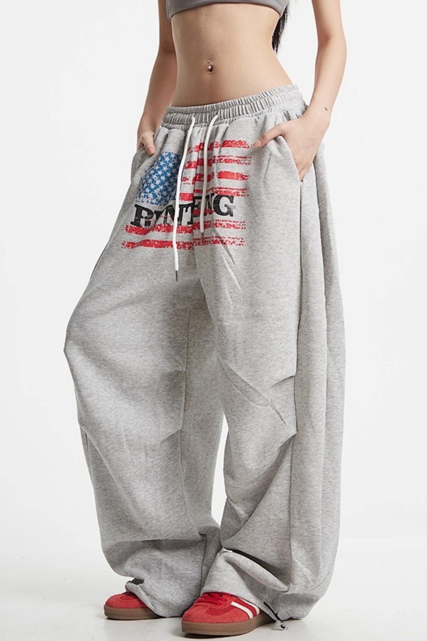 Loose Pleated Sweatpants