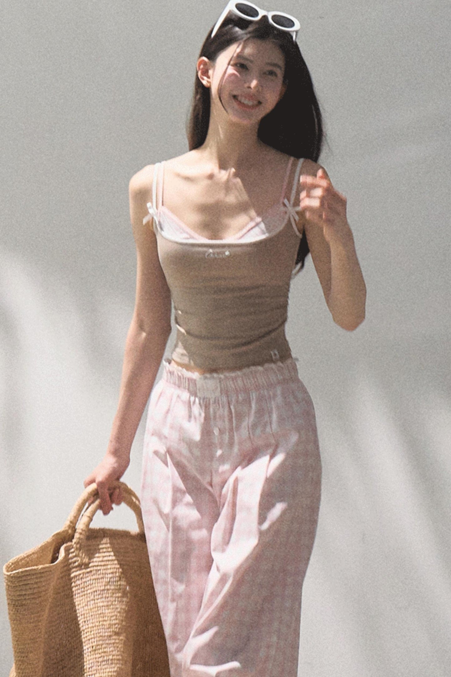 Wide-Leg Tencel Hemp Pants Set-Up