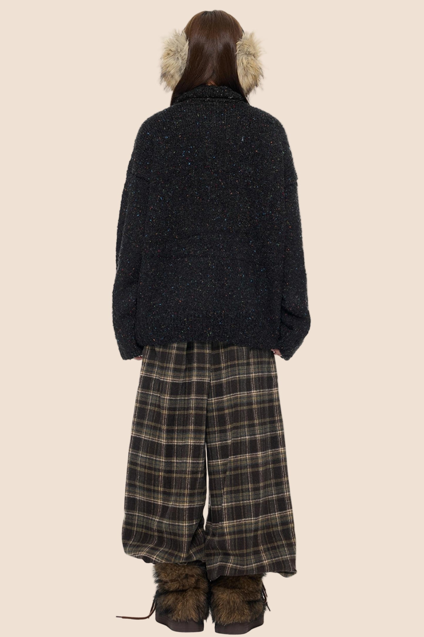 Stand-Up Vintage Sweater Jacket