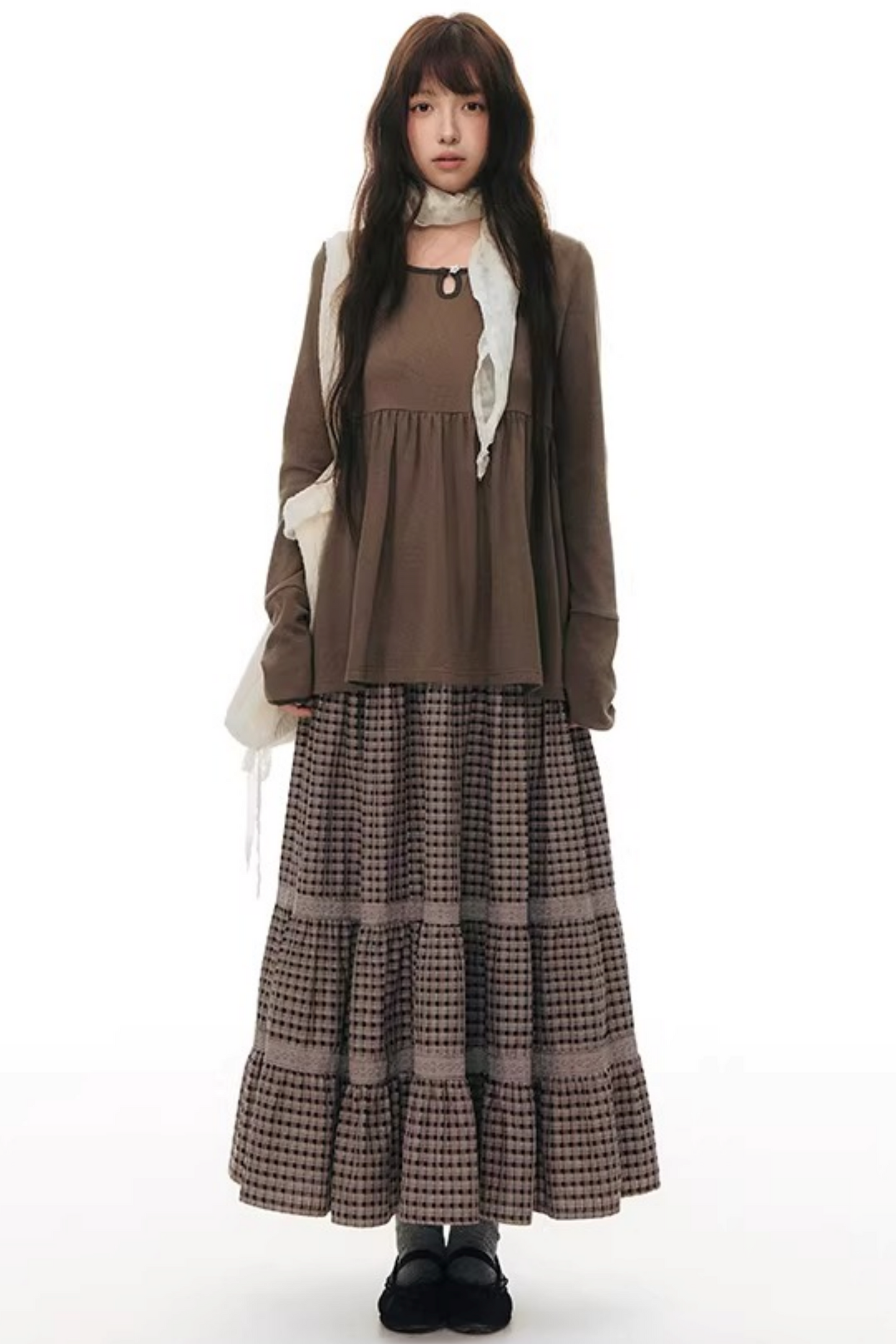 Patchwork Lace A-Line Skirt