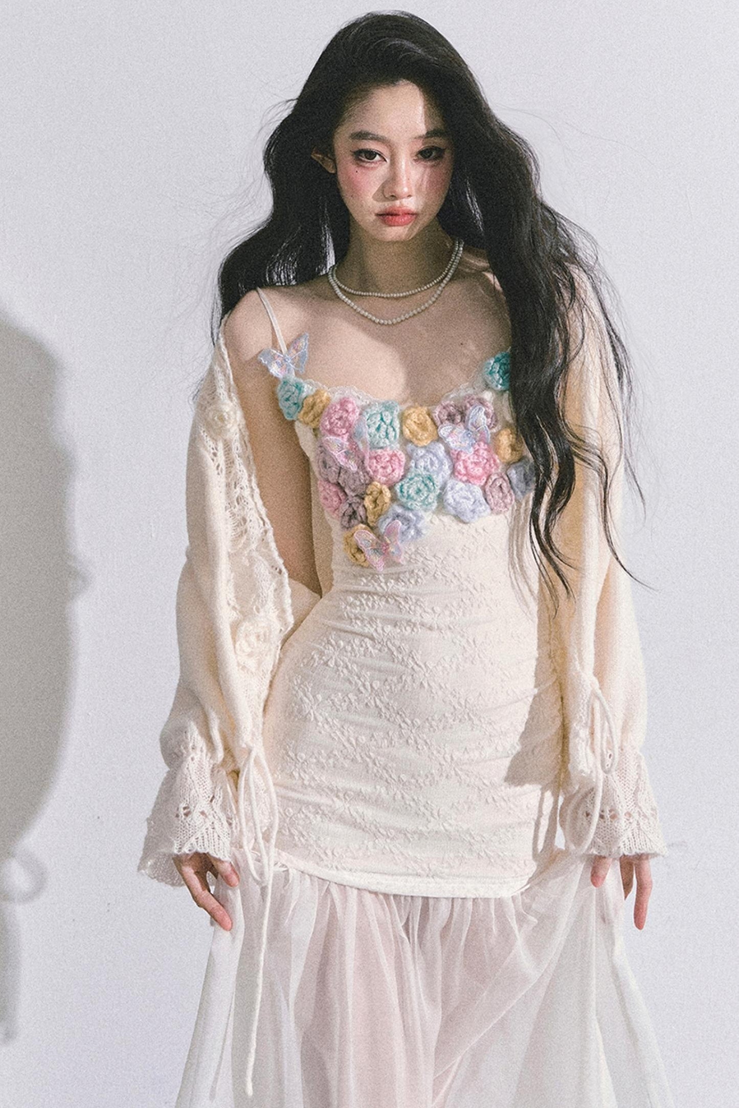 Autumn Floral Slip Dress Set-Up