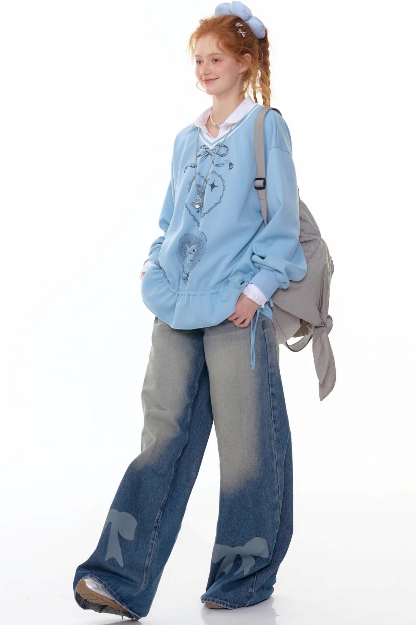 Vintage V-Neck Sweatshirt