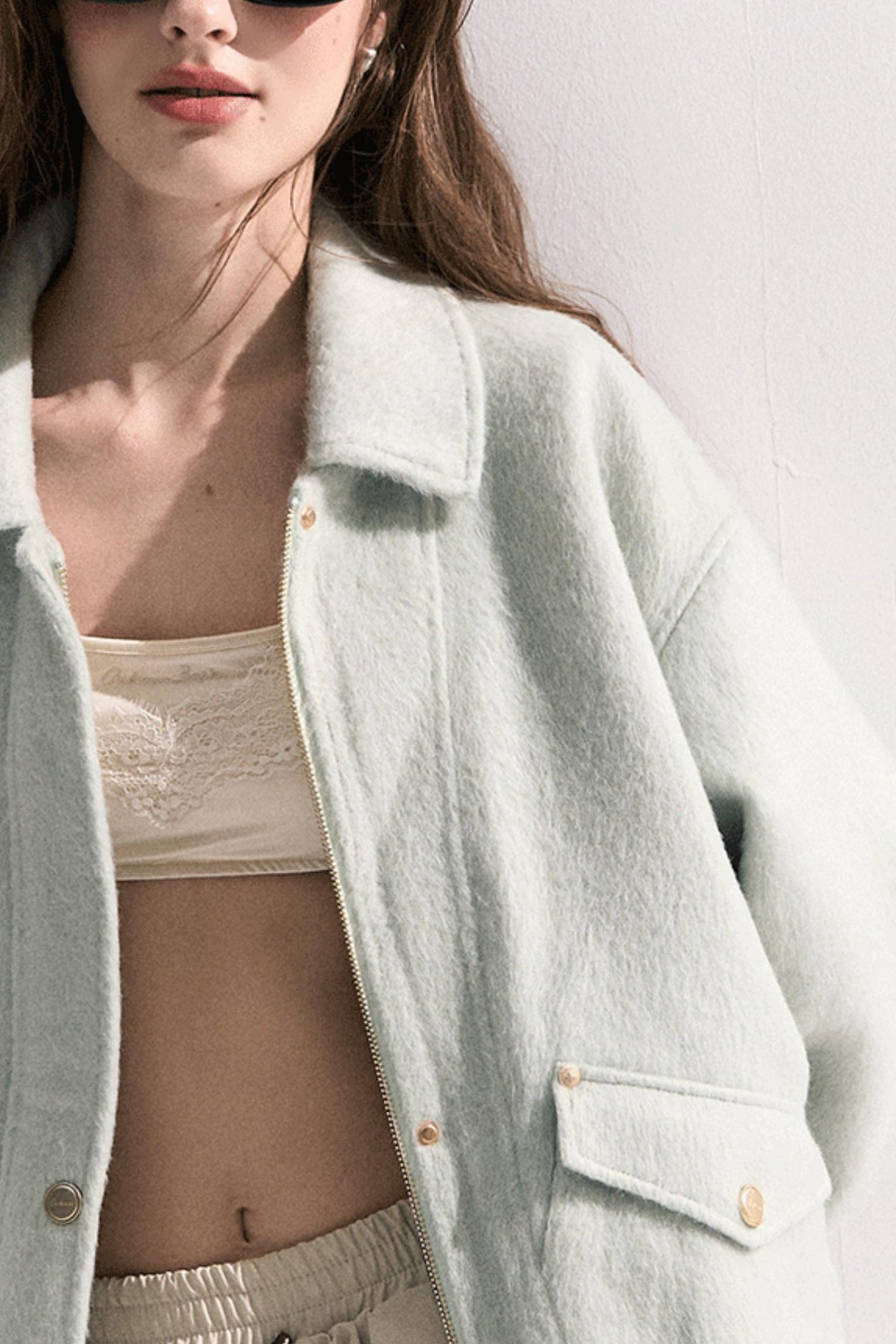 Lace Paneled Satin Inner Top