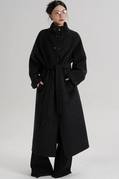 High Neck Wool Coat