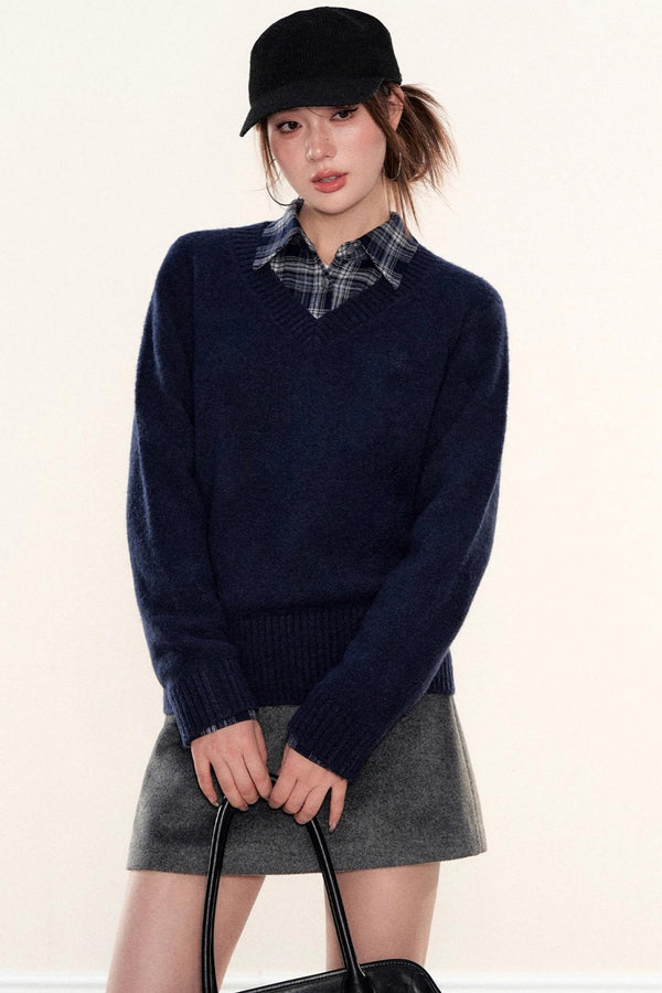 Soft Knit V-Neck Sweater