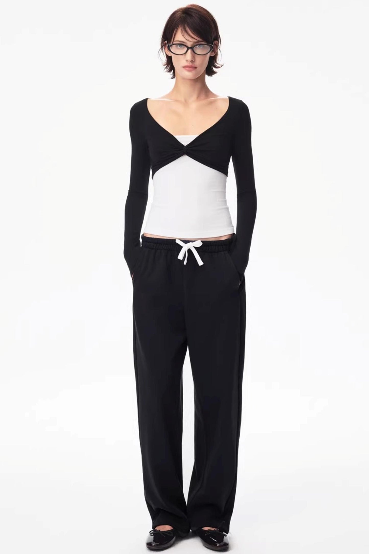 Color-Blocked Knot Design Top