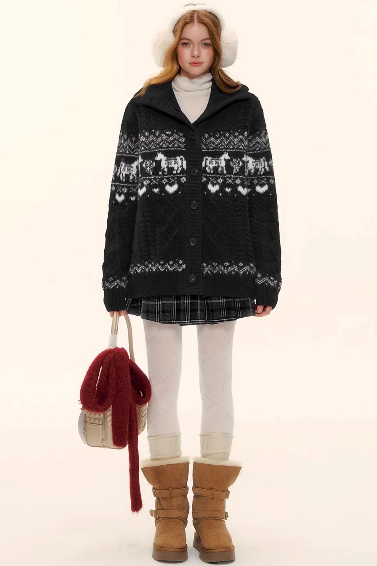 Fair Isle Knit Cardigan