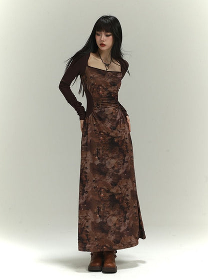 Chinesisches Langarmleid Kleid