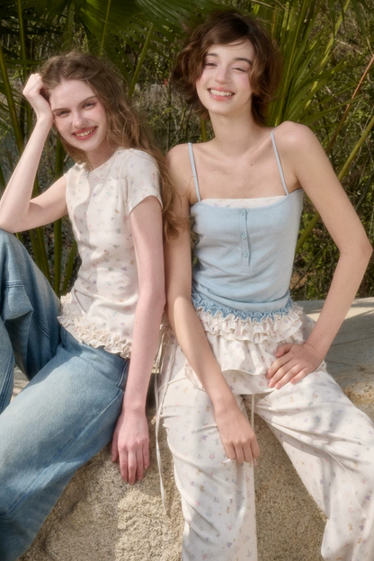 Milky Way Lace Strap Top