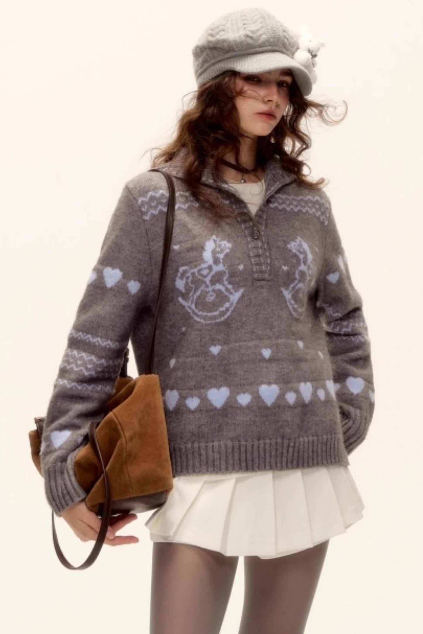 Retro Jacquard Knit Sweater