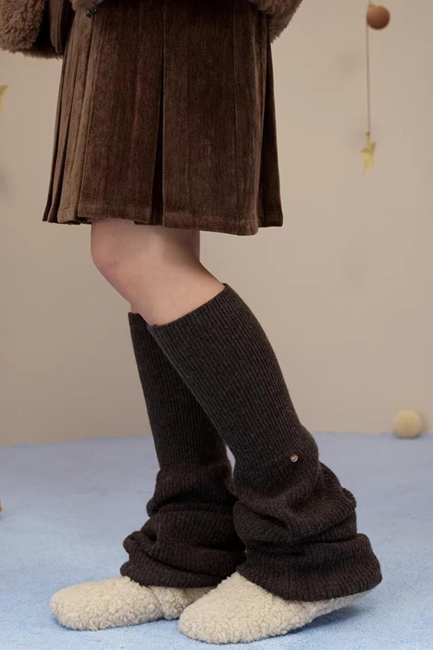 Couvre-chaussettes en mélange de laine de mouton