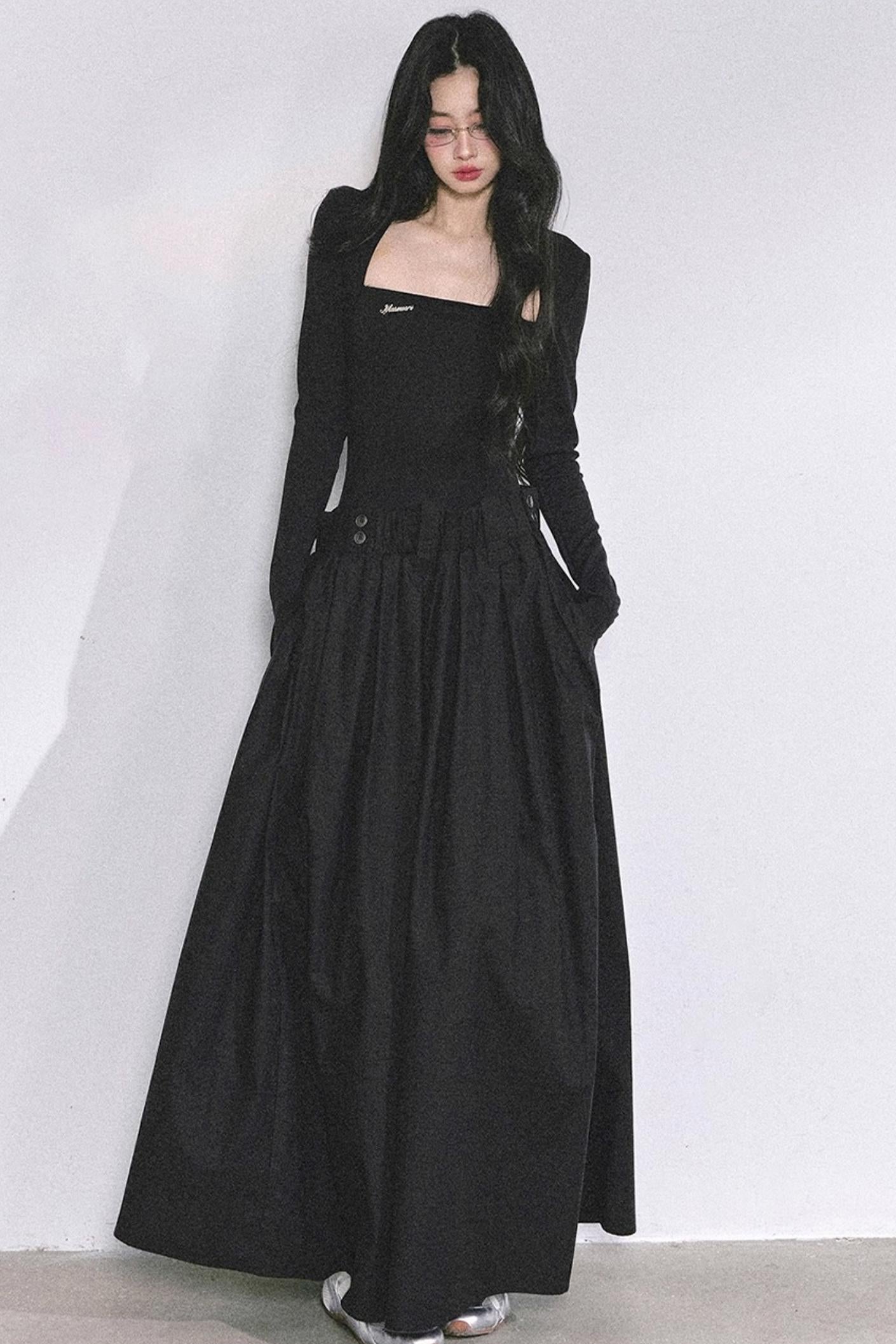 French Slimming Long Dress