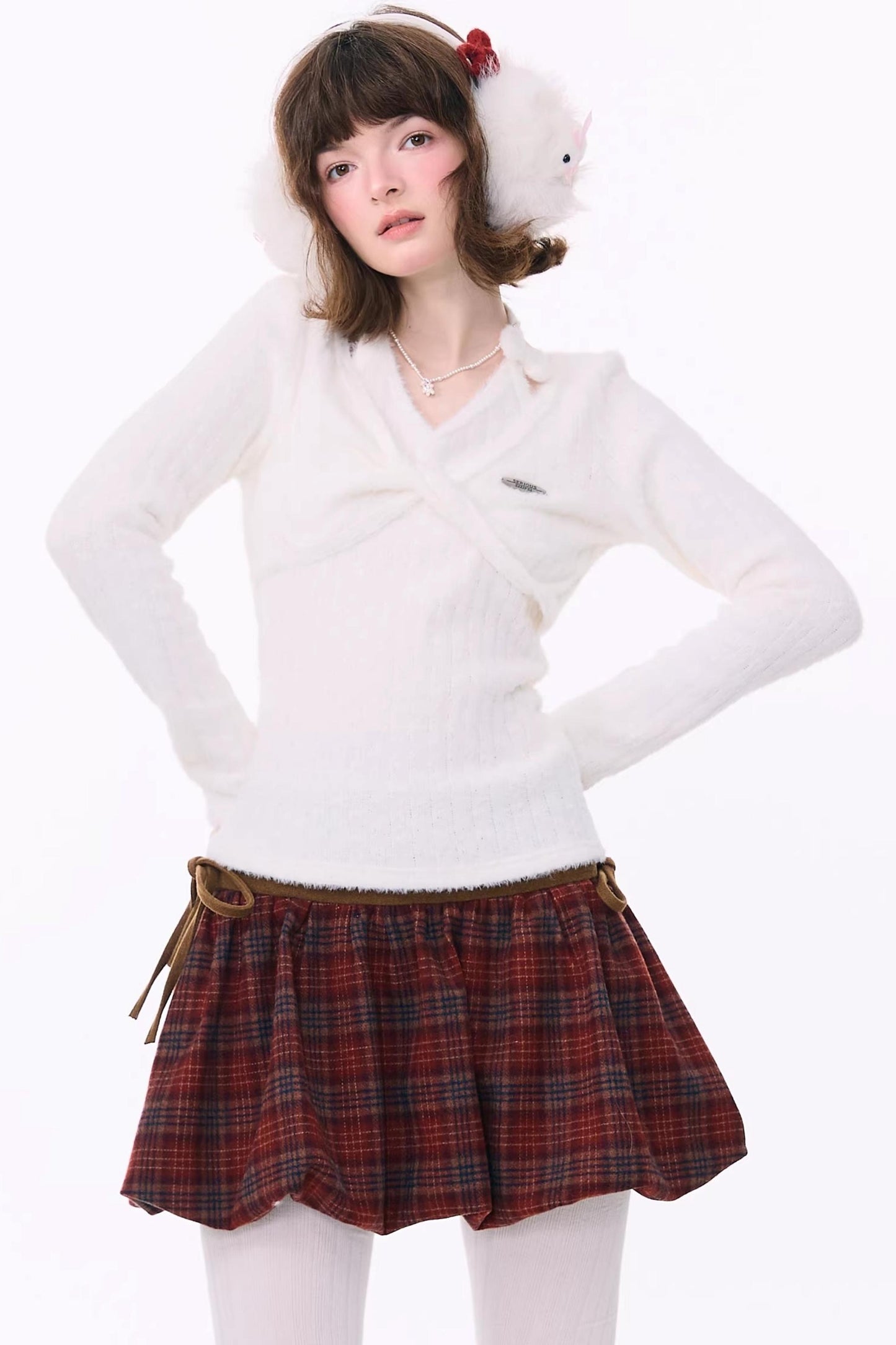 Retro Knit Halter Sweater