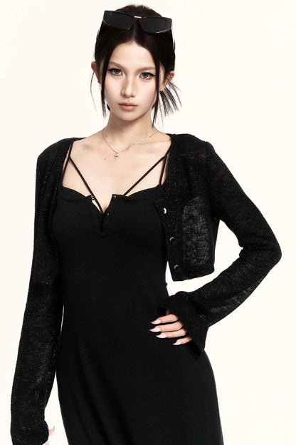 Intellectual Sleeveless Layered Dress