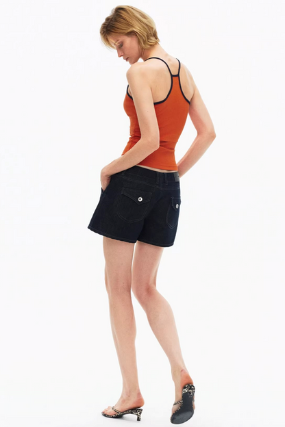 Color-Contrasting Slim-Fit Vest