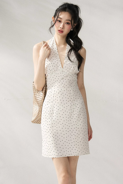 Vestido ajustado de lunares