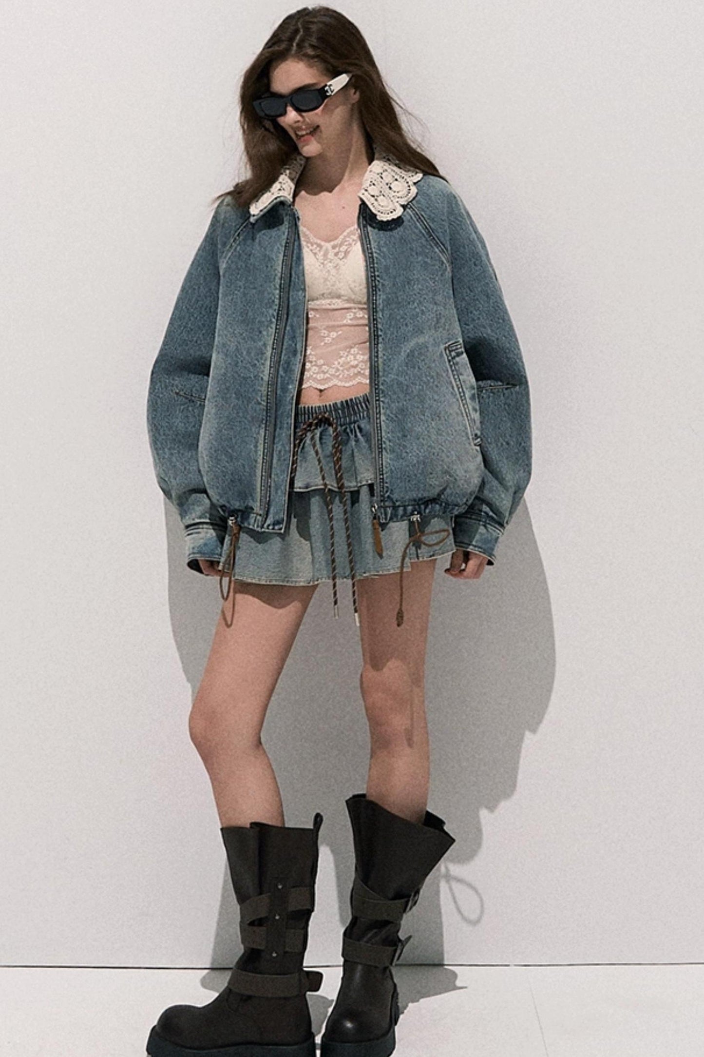 Vintage Braided Denim Jacket Set-Up