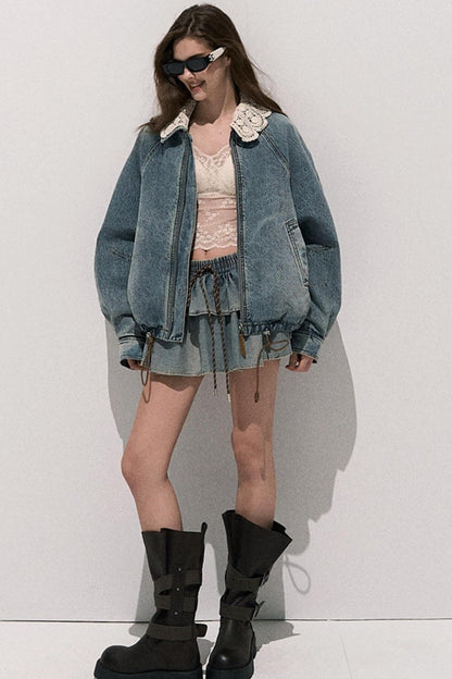 Vintage Braided Denim Jacket Set-Up