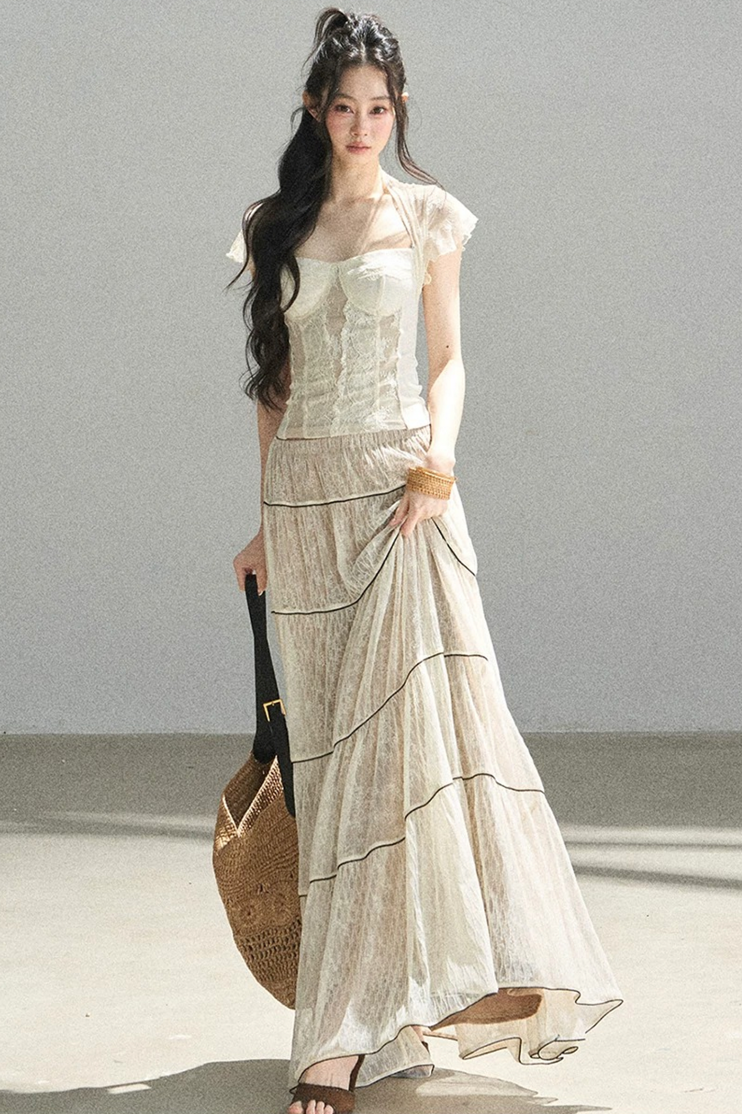 Through the Fog Lace Skirt