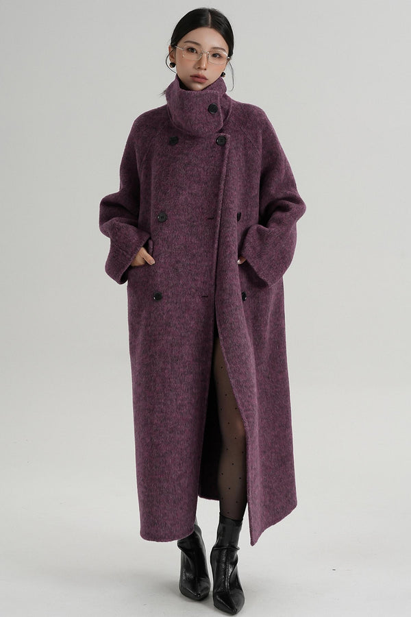 Minimalist Long Reversible Wool Coat