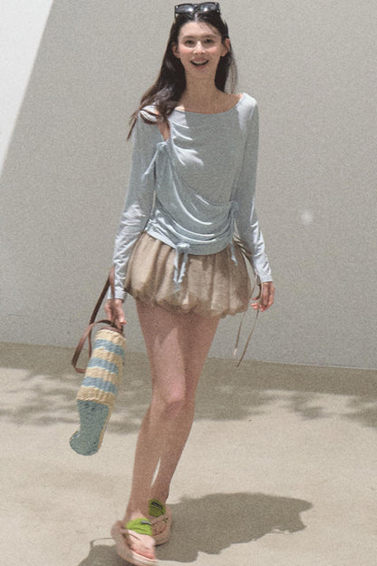 Floral Peplum Culottes Skirt Set