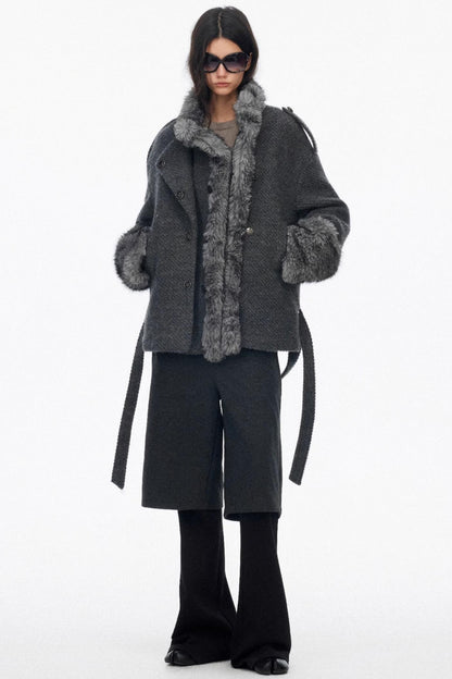 Layered Draped Bootcut Pants