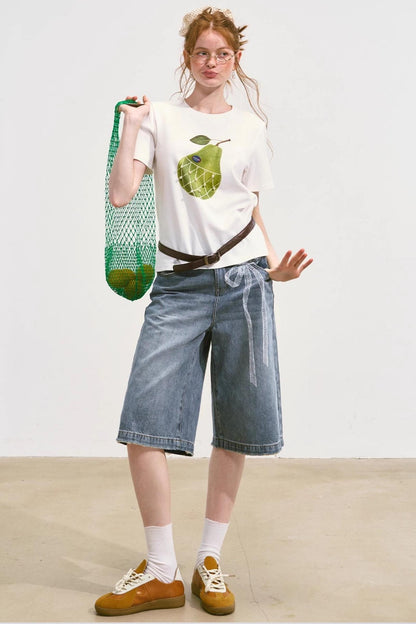 Summer Wide-Leg Denim Pants