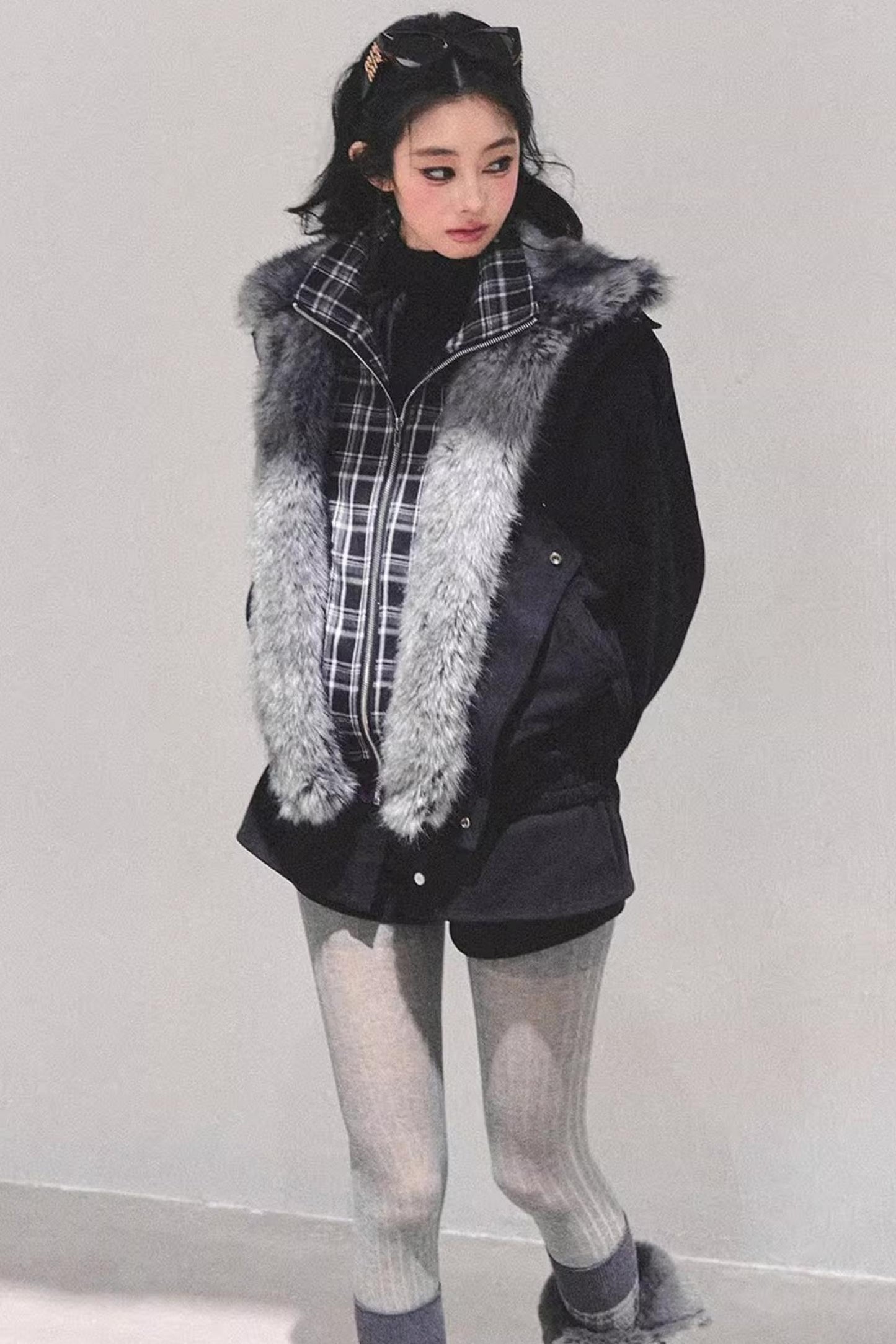 Plaid Padded Cotton Jacket