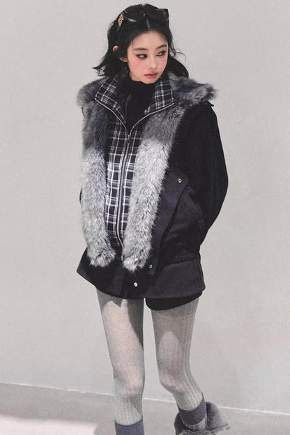 Plaid Padded Cotton Jacket