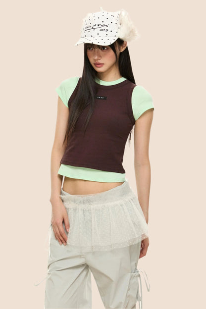 Colorblock T-Shirt Set