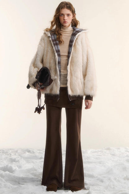 Irregular Flared Knit Pants