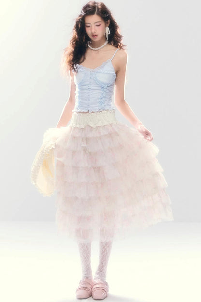 Multi-Layered Mesh Skirt