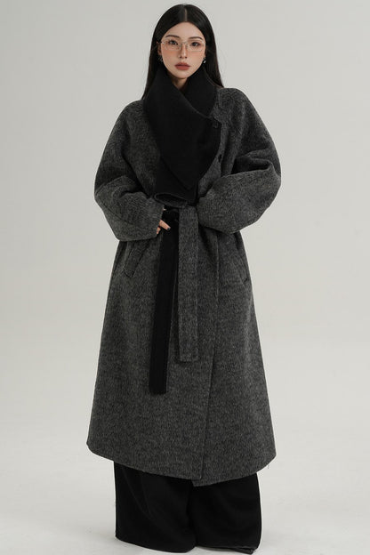 Reversible Long Wool Coat