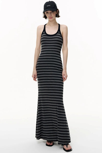 Autumn Striped Camisole Dress