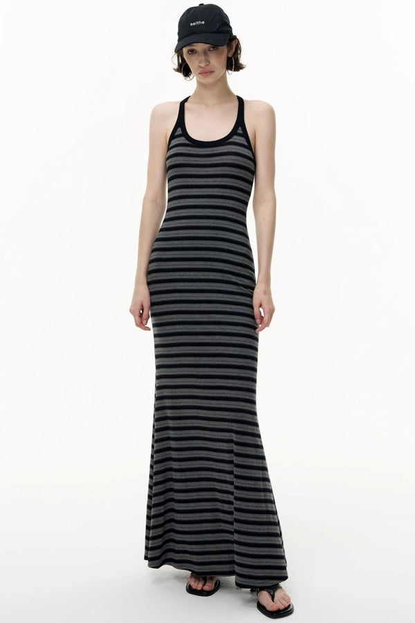 Autumn Striped Camisole Dress