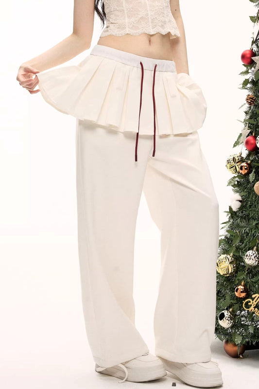 Blooming Wool Pleated Pants