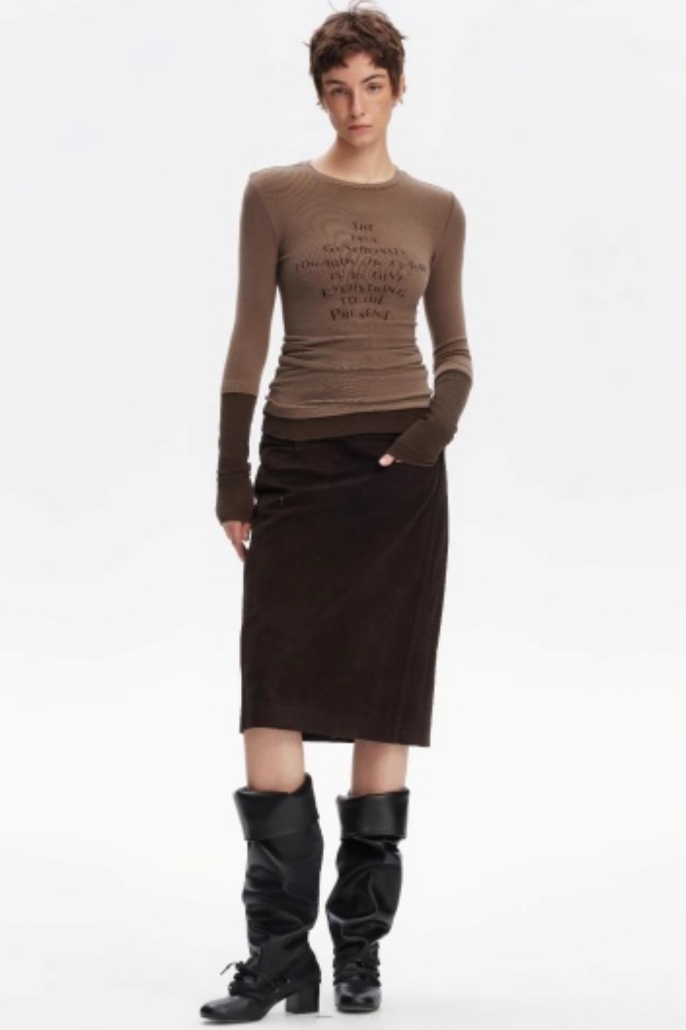 Layered Letter Print Top