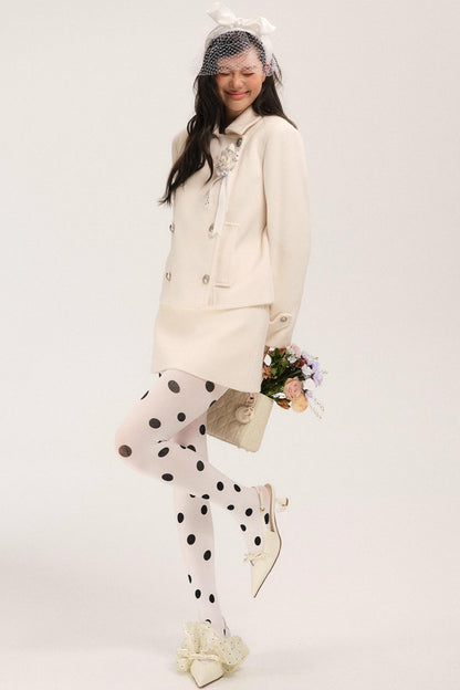 Flight Diary Woolen Jacket & Skirt Set-Up