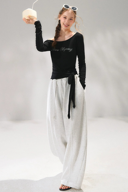 Rhinestone Embellished One-Shoulder Top