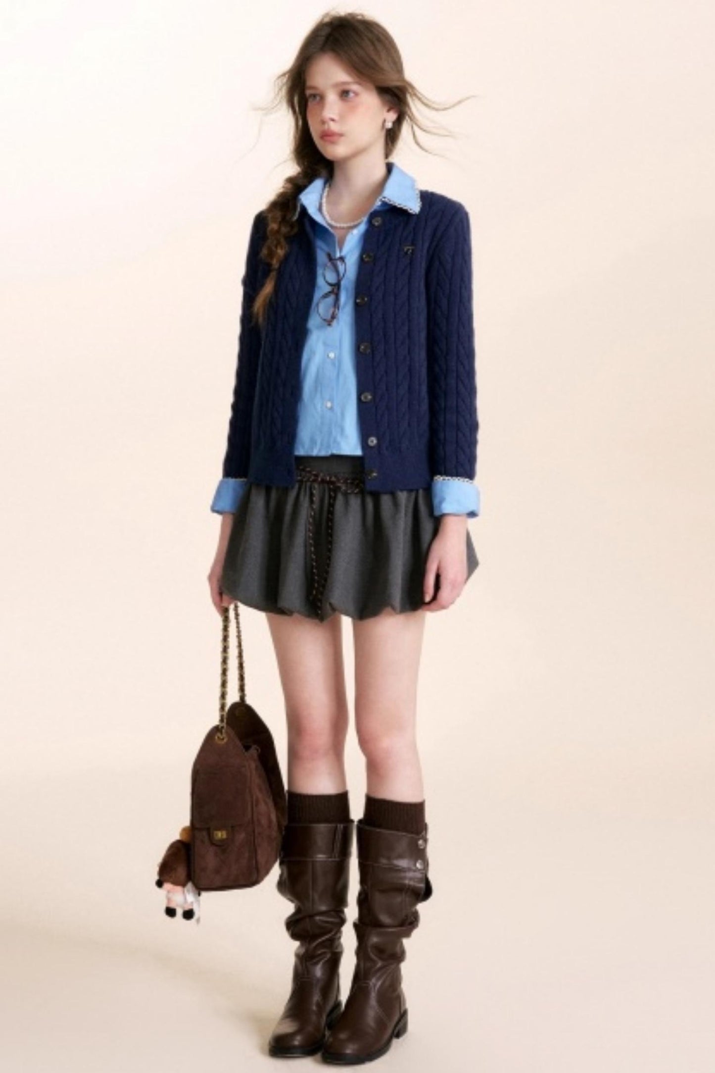 Winter Leopard Knit Cardigan