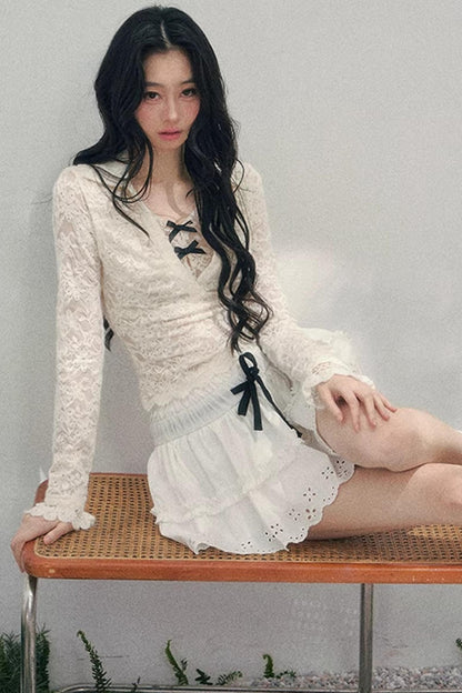 Blurred Focus Lace Top