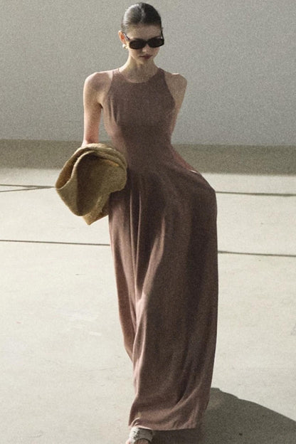 Shimmering Linen Sleeveless Dress